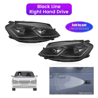 Phares LED Volkswagen Golf 7 2013-2017 - en situation - Becquet Voiture