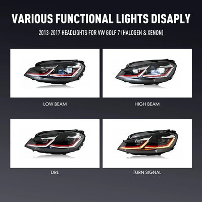 Phares LED Volkswagen Golf 7 2013-2017 - vue arrière - Becquet Voiture