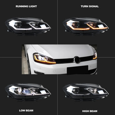 Phares LED Volkswagen Golf 7.5 MK7.5 2018-2021 - vue arrière - Becquet Voiture