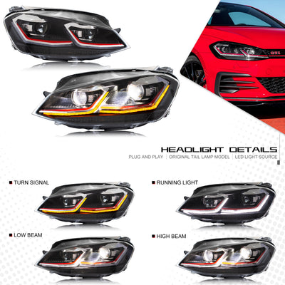 Phares LED Volkswagen Golf 7 MK7 2012-2017 - vue arrière - Becquet Voiture