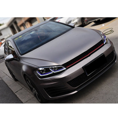 Phares LED Volkswagen Golf 7 MK7 2013-2017 Clignotant Séquentiel - installé sur véhicule - Becquet Voiture