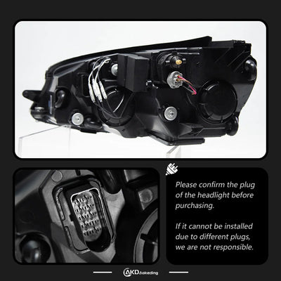 Phares LED Volkswagen Golf 7 MK7 2013-2017 - installé sur véhicule - Becquet Voiture