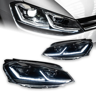 Phares LED Volkswagen Golf 7 MK7 2013-2017 - packshot studio - Becquet Voiture