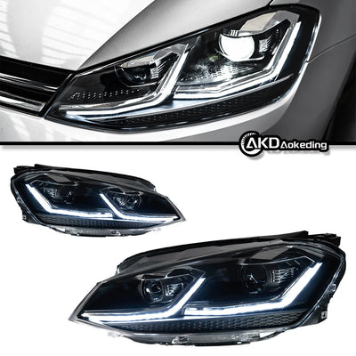 Phares LED Volkswagen Golf 7 MK7 2013-2017 - vue de profil - Becquet Voiture