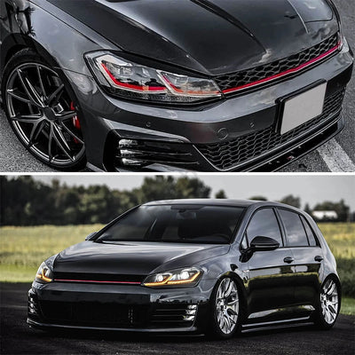 Phares LED Volkswagen Golf 7 MK7 GTI Look R-Line - vue de trois-quarts - Becquet Voiture