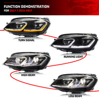 Phares LED Volkswagen Golf MK7 2012-2017 - vue arrière - Becquet Voiture