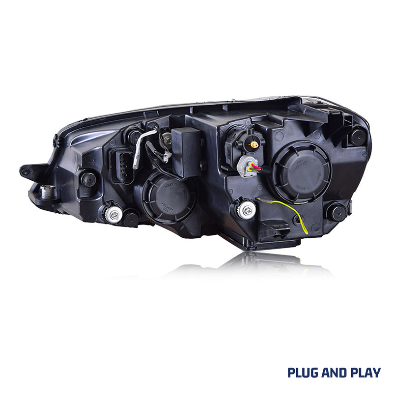 Phares LED Volkswagen Jetta MK6 2011-2018 DRL Séquentiel - packshot studio - Becquet Voiture