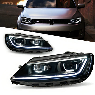 Phares LED Volkswagen Jetta MK6 2011-2018 - vue de face - Becquet Voiture