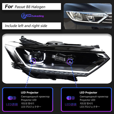 Phares LED Volkswagen Passat B8 2015-2019 - détail du montage - Becquet Voiture