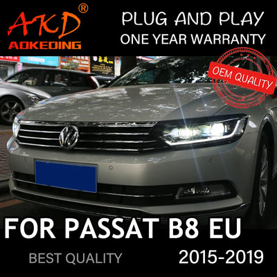 Phares LED Volkswagen Passat B8 2015-2019 - installé sur véhicule - Becquet Voiture