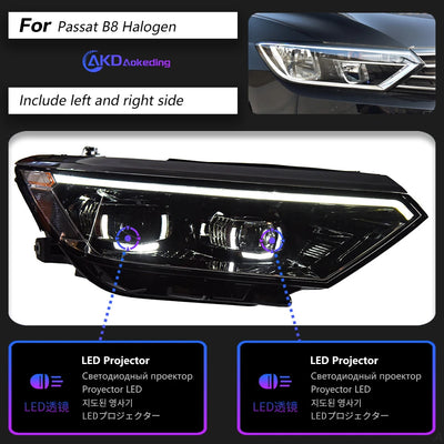 Phares LED Volkswagen Passat B8 2015-2019 (réf. 2) - détail du montage - Becquet Voiture