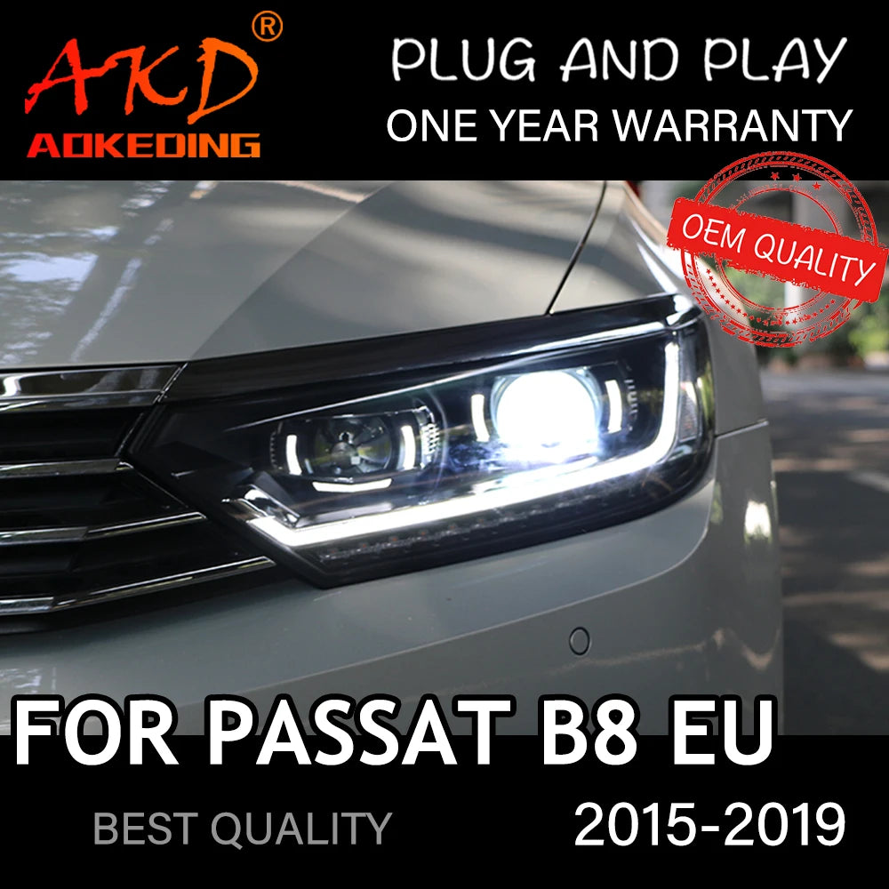 Phares LED Volkswagen Passat B8 2015-2019 - vue de face - Becquet Voiture