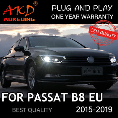Phares LED Volkswagen Passat B8 2015-2019 - vue de trois-quarts - Becquet Voiture