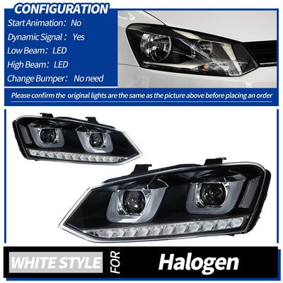 Phares LED Volkswagen Polo 2011-2018 - détail du montage - Becquet Voiture