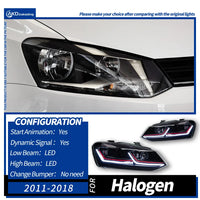 Phares LED Volkswagen Polo 2011-2018 (réf. 2) - en situation - Becquet Voiture