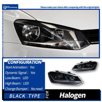 Phares LED Volkswagen Polo 2011-2018 (réf. 2) - vue de dessus - Becquet Voiture