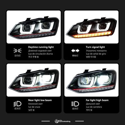 Phares LED Volkswagen Polo 2011-2018 - vue arrière - Becquet Voiture