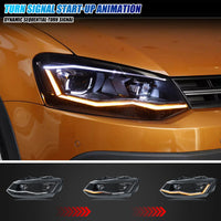 Phares LED Volkswagen Polo MK5 2011-2017 - vue de trois-quarts - Becquet Voiture