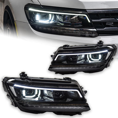 Phares LED Volkswagen Tiguan 2016-2022 - vue de face - Becquet Voiture