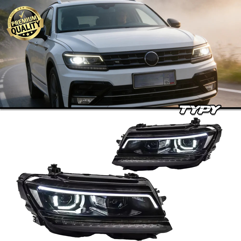 Phares LED Volkswagen Tiguan 2017-2020 - vue de face - Becquet Voiture