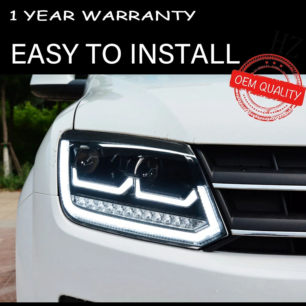 Phares LED VW Amarok 2010-2022 - vue de face - Becquet Voiture