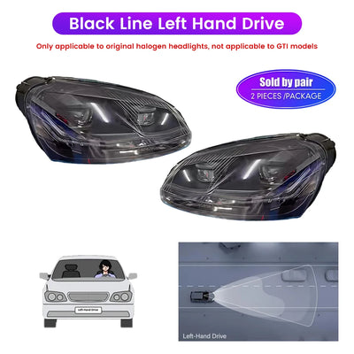 Phares LED VW Golf 5 2003-2008 - détail du montage - Becquet Voiture
