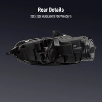 Phares LED VW Golf 5 2003-2008 - packshot studio - Becquet Voiture