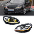 Phares LED VW Golf 5 MK5 2003-2008 DRL Ligne Argentée