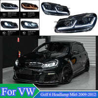 Phares LED VW Golf 6 2009-2012 - vue de face - Becquet Voiture