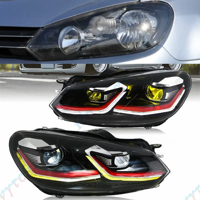 Phares LED VW Golf 6 MK6 2010-2014 - vue rapprochée - Becquet Voiture