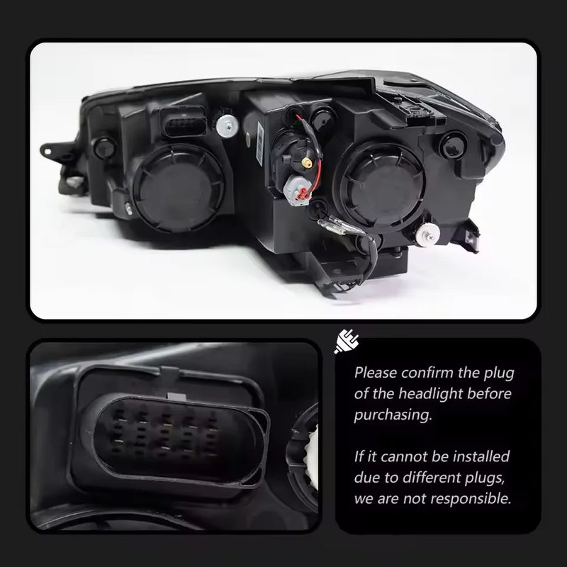 Phares LED VW Golf 7 2013-2017 DRL Dynamique TYPY - vue de trois-quarts - Becquet Voiture