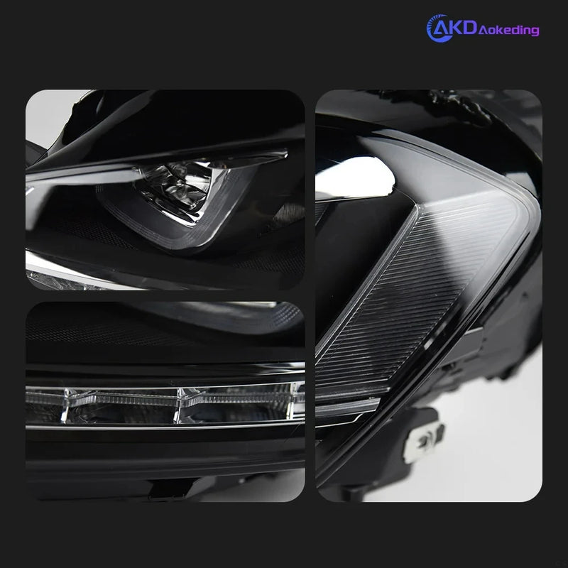 Phares LED VW Golf 7 2013-2017 - installé sur véhicule - Becquet Voiture