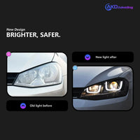 Phares LED VW Golf 7 2013-2017 - vue arrière - Becquet Voiture