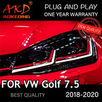 LED-Scheinwerfer VW Golf 7.5 2018-2020 - Vorderansicht - Becquet Voiture
