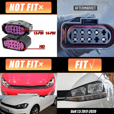 Phares LED VW Golf 7.5 MK7.5 2018-2021 (réf. 2) - vue arrière - Becquet Voiture