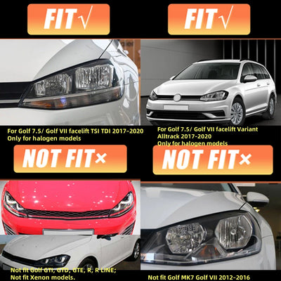 Phares LED VW Golf 7.5 MK7.5 2018-2021 (réf. 2) - vue de profil - Becquet Voiture