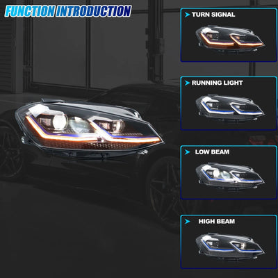 Phares LED VW Golf 7.5 MK7.5 2018-2021 - vue arrière - Becquet Voiture
