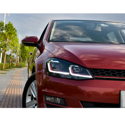 Phares LED VW Golf 7 MK7 2013-2017 - installé sur véhicule - Becquet Voiture