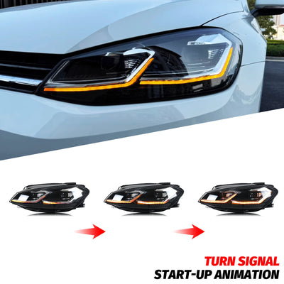 Phares LED VW Golf MK7 2017-2020 - packshot studio - Becquet Voiture