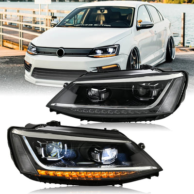 Phares LED VW Jetta 6 2011-2018 - vue de face - Becquet Voiture