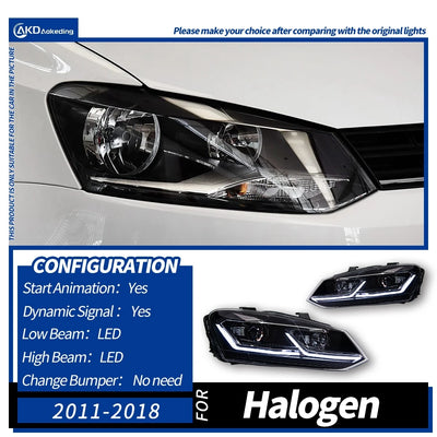 Phares LED VW Polo V 2011-2018 - détail du montage - Becquet Voiture
