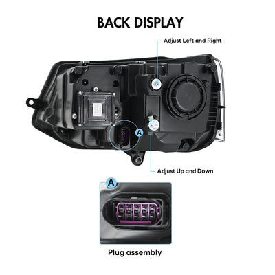Phares LED VW T5.1 2013-2015 T6 2016-2019 Projecteur LED - packshot studio - Becquet Voiture