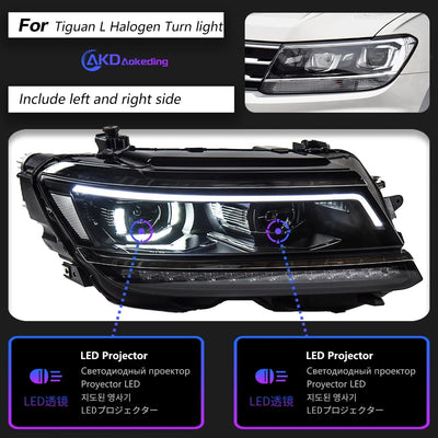 Phares LED VW Tiguan L 2017-2022 - détail du montage - Becquet Voiture