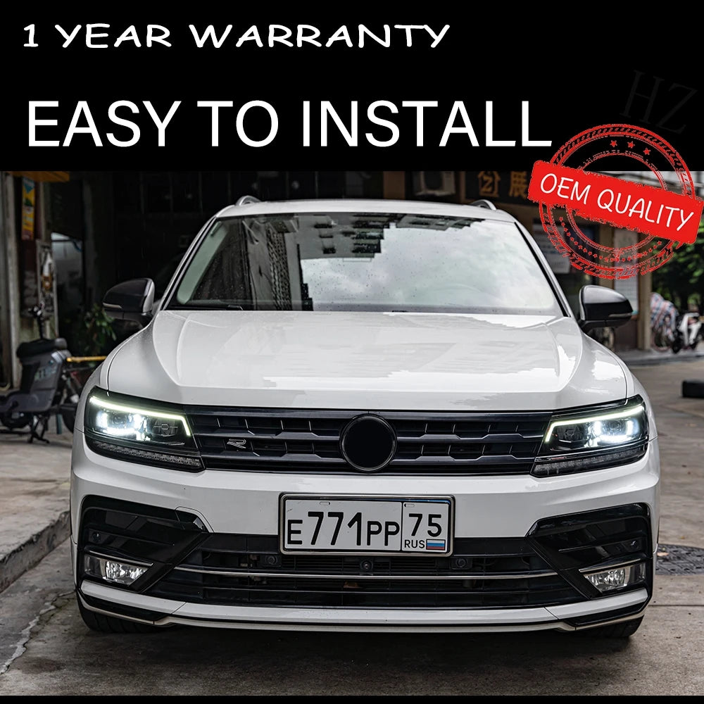 Phares LED VW Tiguan L 2017-2022 - vue de face - Becquet Voiture