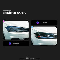 Phares LED Xénon Volkswagen Polo 2019-2021 - vue de profil - Becquet Voiture