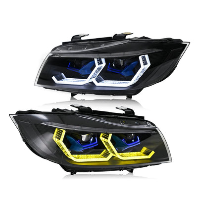 Phares Xénon BMW E90 E91 Série 3 2005-2012 - détail du montage - Becquet Voiture