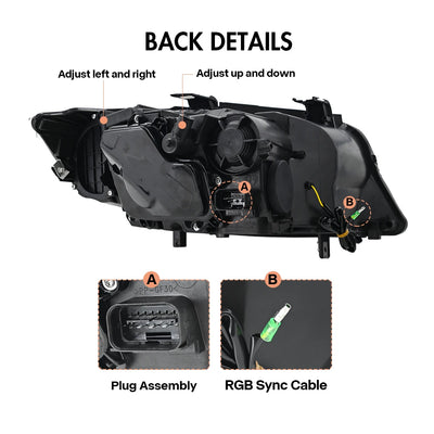 Phares Xénon BMW E90 E91 Série 3 2005-2012 - installé sur véhicule - Becquet Voiture