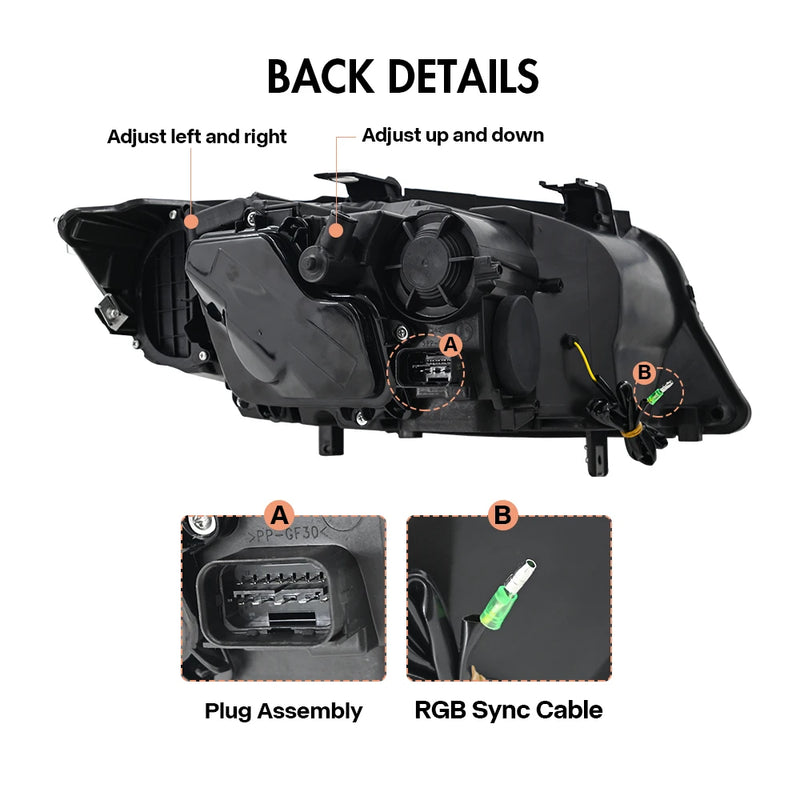 Phares Xénon BMW E90 E91 Série 3 2005-2012 - installé sur véhicule - Becquet Voiture