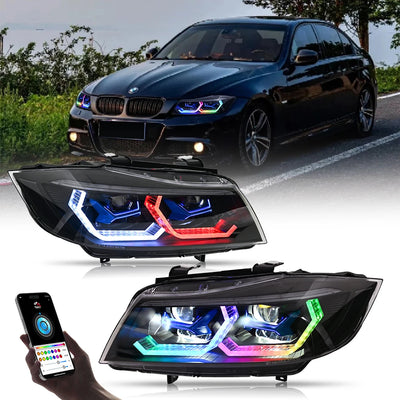 Phares Xénon BMW E90 E91 Série 3 2005-2012 - vue de face - Becquet Voiture