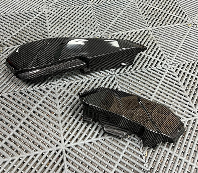 Pièces Compartiment Moteur Carbone BMW M5 F90 - vue de profil - Becquet Voiture